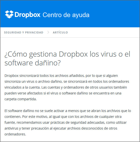 dropbox transmite ransomware cryptolocker