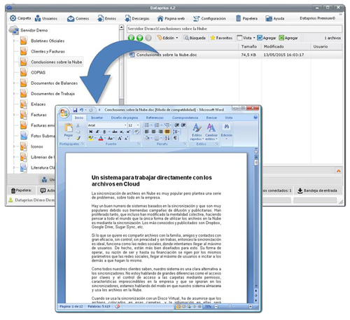 trabajar en nube directamente