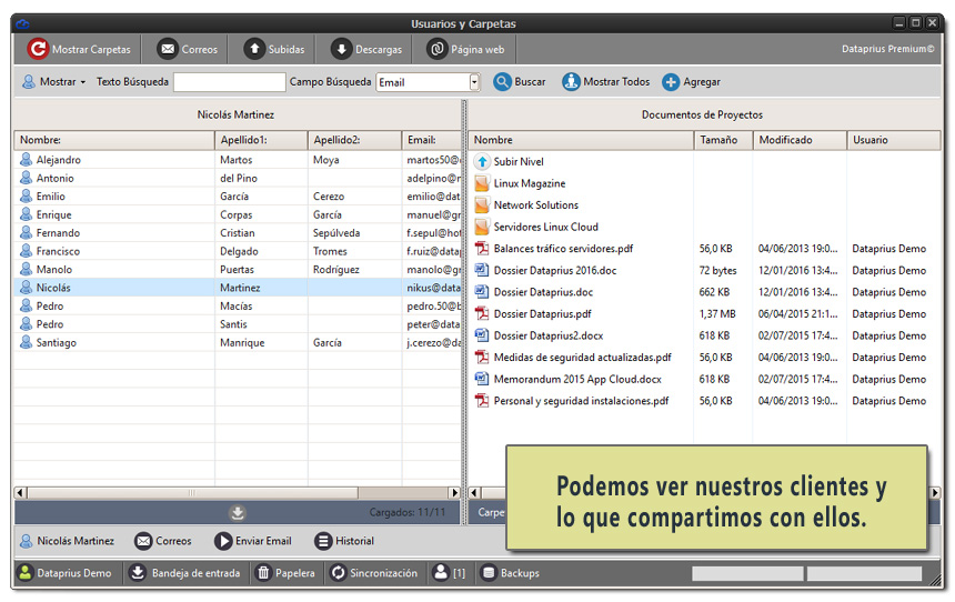 compartido con clientes dataprius