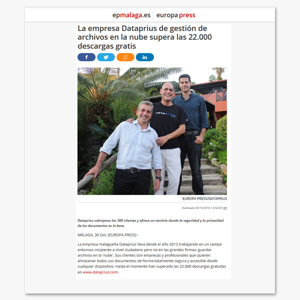 Los medios dataprius-nube-europa-press