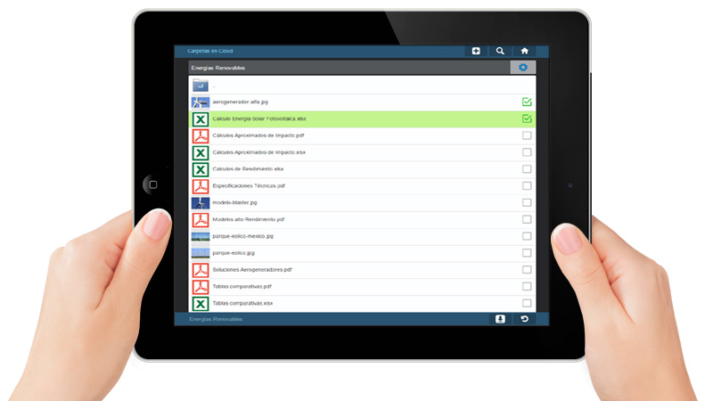 archivos en la app web