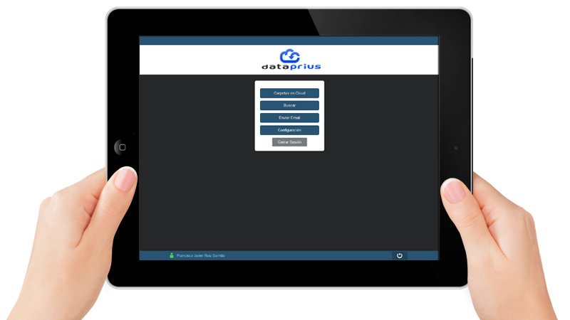 app web dataprius en tablet