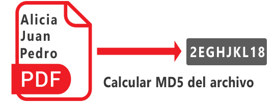 se calcula el md5 del archivo