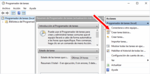Crear nueva tarea programada en windows