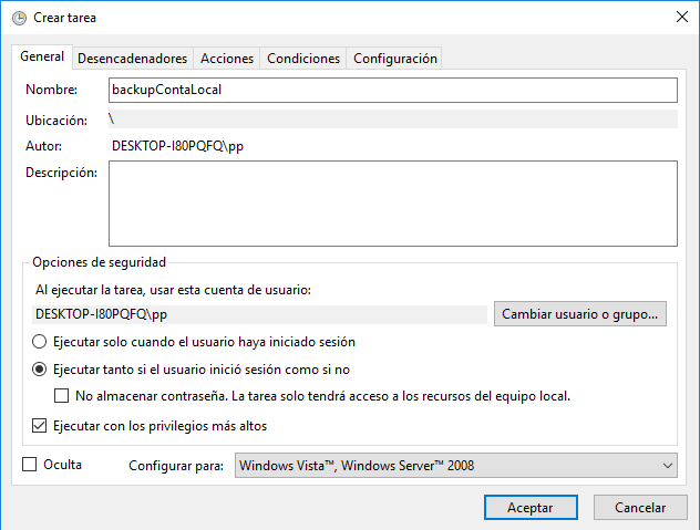 crear tarea de windows