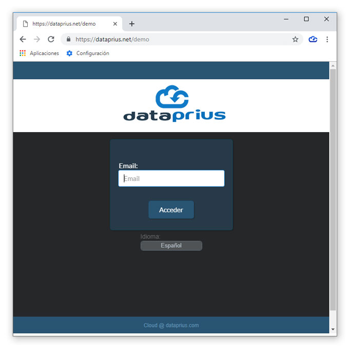 Acceso web a los archivos compartidos en cuentas gratuitas.