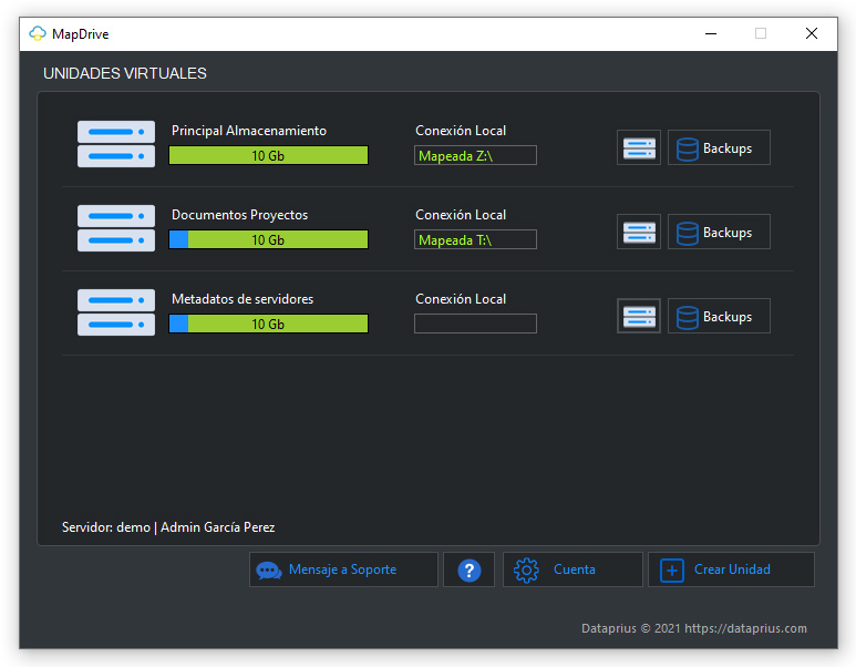 Pantalla principal del nuevo MapDrive 4.0. Más sencillo y fácil de usar.