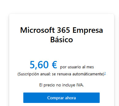 Precios Microsoft Office 365
