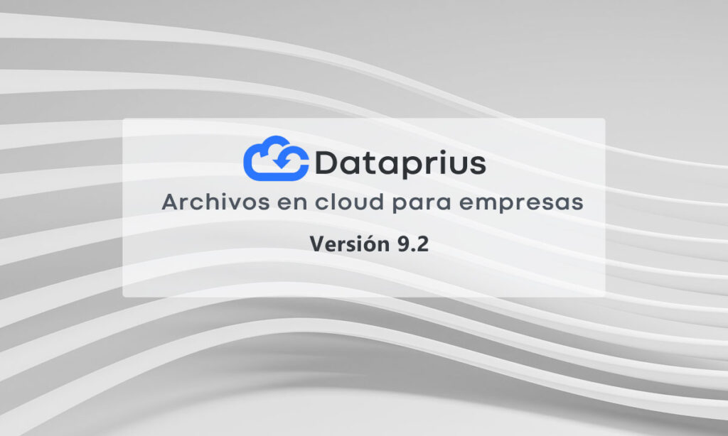 Logotipo Dataprius, Archivos en cloud para empresas. Versión 9.2