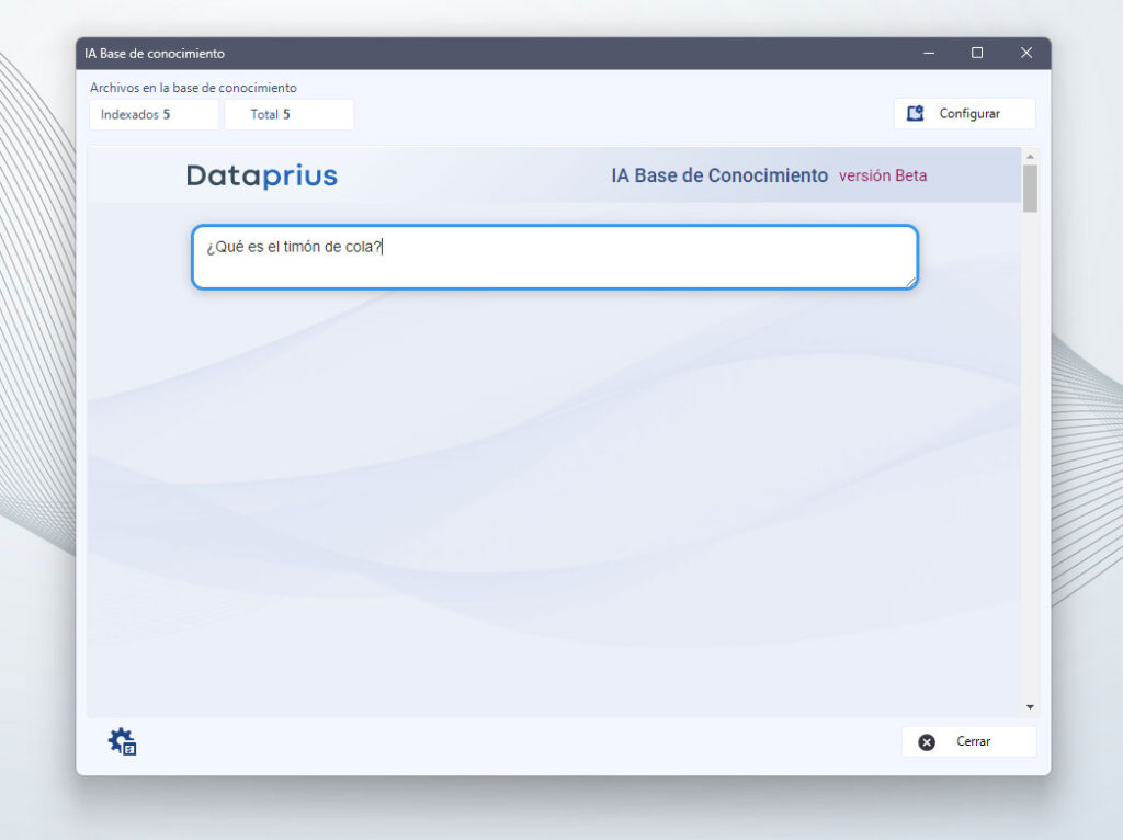 Realizar pregunta a la IA.