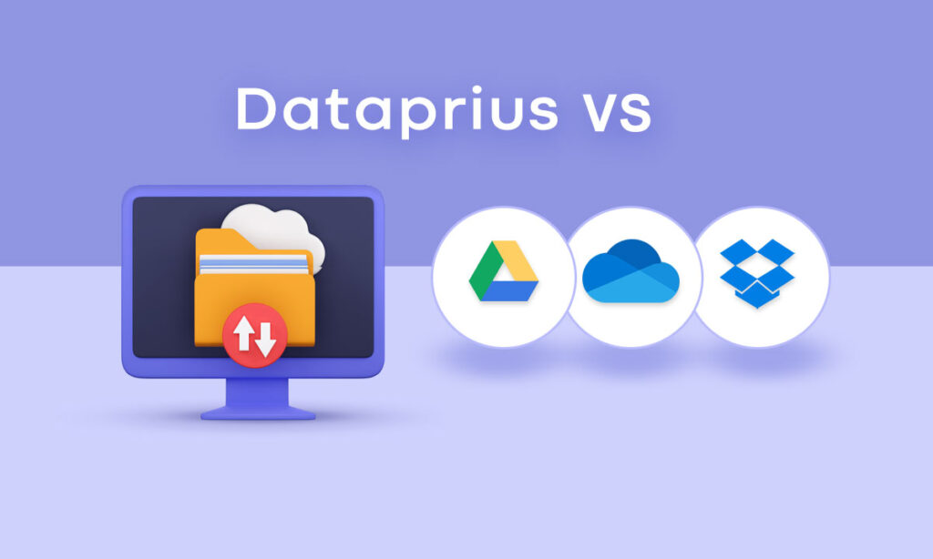 Dataprius versus Drive, OneDrive, Dropbox