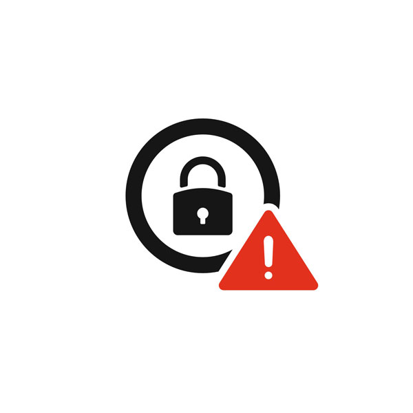 Icono que simboliza problemas de seguridad