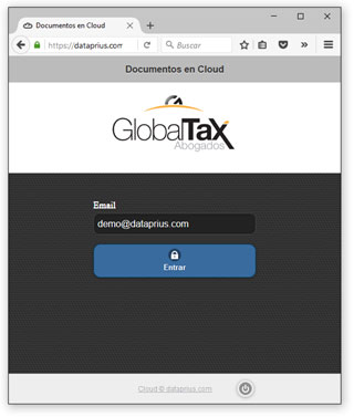 Acceso web Dataprius de Global Tax