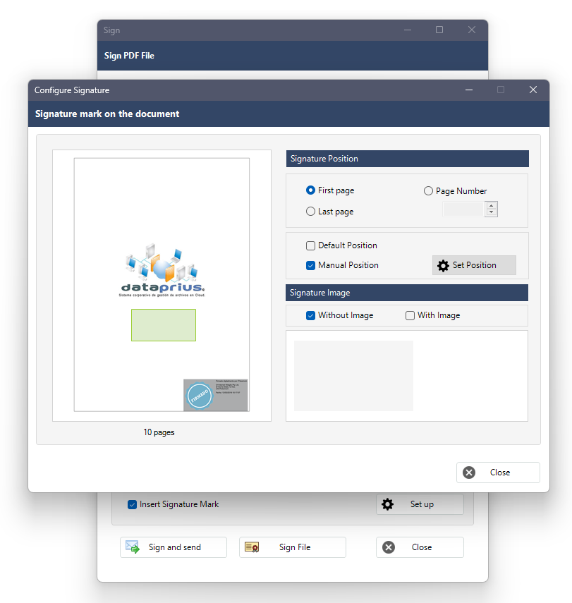 Sign PDF document with your digitally sign